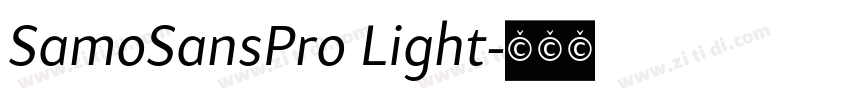 SamoSansPro Light字体转换